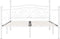 vidaXL - Bedframe - met - lattenbodem - metaal - wit - 160x200 - cm