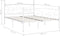 vidaXL - Bedframe - met - lattenbodem - metaal - wit - 180x200 - cm