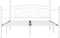 vidaXL - Bedframe - met - lattenbodem - metaal - wit - 180x200 - cm