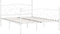 vidaXL - Bedframe - met - lattenbodem - metaal - wit - 180x200 - cm