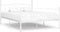 vidaXL - Bedframe - met - lattenbodem - metaal - wit - 200x200 - cm