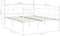 vidaXL - Bedframe - met - lattenbodem - metaal - wit - 200x200 - cm