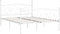 vidaXL - Bedframe - met - lattenbodem - metaal - wit - 200x200 - cm