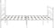 vidaXL - Bedframe - met - lattenbodem - metaal - wit - 200x200 - cm