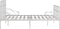 vidaXL - Bedframe - met - lattenbodem - metaal - wit - 200x200 - cm