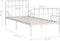 vidaXL - Bedframe - met - lattenbodem - metaal - wit - 90x200 - cm