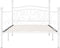 vidaXL - Bedframe - met - lattenbodem - metaal - wit - 90x200 - cm