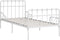 vidaXL - Bedframe - met - lattenbodem - metaal - wit - 90x200 - cm