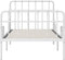 vidaXL - Bedframe - met - lattenbodem - metaal - wit - 90x200 - cm