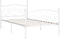 vidaXL - Bedframe - met - lattenbodem - metaal - wit - 90x200 - cm