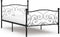 vidaXL - Bedframe - met - lattenbodem - metaal - zwart - 100x200 - cm