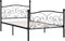 vidaXL - Bedframe - met - lattenbodem - metaal - zwart - 100x200 - cm