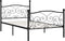 vidaXL - Bedframe - met - lattenbodem - metaal - zwart - 100x200 - cm