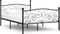 vidaXL - Bedframe - met - lattenbodem - metaal - zwart - 120x200 - cm