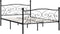 vidaXL - Bedframe - met - lattenbodem - metaal - zwart - 120x200 - cm