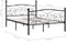 vidaXL - Bedframe - met - lattenbodem - metaal - zwart - 120x200 - cm