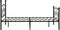 vidaXL - Bedframe - met - lattenbodem - metaal - zwart - 120x200 - cm