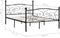 vidaXL - Bedframe - met - lattenbodem - metaal - zwart - 140x200 - cm