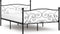 vidaXL - Bedframe - met - lattenbodem - metaal - zwart - 160x200 - cm