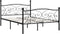vidaXL - Bedframe - met - lattenbodem - metaal - zwart - 160x200 - cm