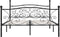 vidaXL - Bedframe - met - lattenbodem - metaal - zwart - 180x200 - cm
