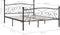 vidaXL - Bedframe - met - lattenbodem - metaal - zwart - 200x200 - cm