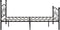 vidaXL - Bedframe - met - lattenbodem - metaal - zwart - 200x200 - cm