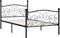 vidaXL - Bedframe - met - lattenbodem - metaal - zwart - 90x200 - cm