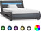 vidaXL - Bedframe - met - LED - kunstleer - grijs - 100x200 - cm