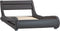 vidaXL - Bedframe - met - LED - kunstleer - grijs - 100x200 - cm