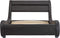 vidaXL - Bedframe - met - LED - kunstleer - grijs - 100x200 - cm