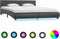 vidaXL - Bedframe - met - LED - kunstleer - grijs - 180x200 - cm