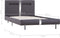 vidaXL - Bedframe - met - LED - kunstleer - grijs - 90x200 - cm