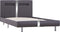 vidaXL - Bedframe - met - LED - kunstleer - grijs - 90x200 - cm