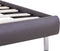 vidaXL - Bedframe - met - LED - kunstleer - grijs - 90x200 - cm