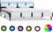 vidaXL - Bedframe - met - LED - kunstleer - wit - 140x200 - cm