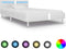 vidaXL - Bedframe - met - LED - kunstleer - wit - 90x200 - cm