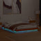 vidaXL - Bedframe - met - LED - massief - grenenhout - wasbruin - 150x200 - cm