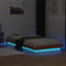 vidaXL - Bedframe - met - LED - massief - grenenhout - wasbruin - 90x200 - cm
