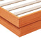 vidaXL - Bedframe - met - LED - massief - grenenhout - wasbruin - 180x200 - cm