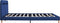 vidaXL - Bedframe - met - LED - stof - blauw - 160x200 - cm