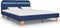 vidaXL - Bedframe - met - LED - stof - blauw - 160x200 - cm