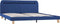 vidaXL - Bedframe - met - LED - stof - blauw - 160x200 - cm