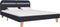 vidaXL - Bedframe - met - LED - stof - donkergrijs - 180x200 - cm