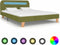 vidaXL - Bedframe - met - LED - stof - groen - 140x200 - cm