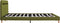 vidaXL - Bedframe - met - LED - stof - groen - 180x200 - cm