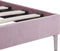 vidaXL - Bedframe - met - LED - stof - roze - 180x200 - cm