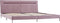 vidaXL - Bedframe - met - LED - stof - roze - 180x200 - cm