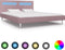 vidaXL - Bedframe - met - LED - stof - roze - 180x200 - cm