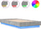 vidaXL - Bedframe - met - LED-verlichting - betongrijs - 75x190 - cm